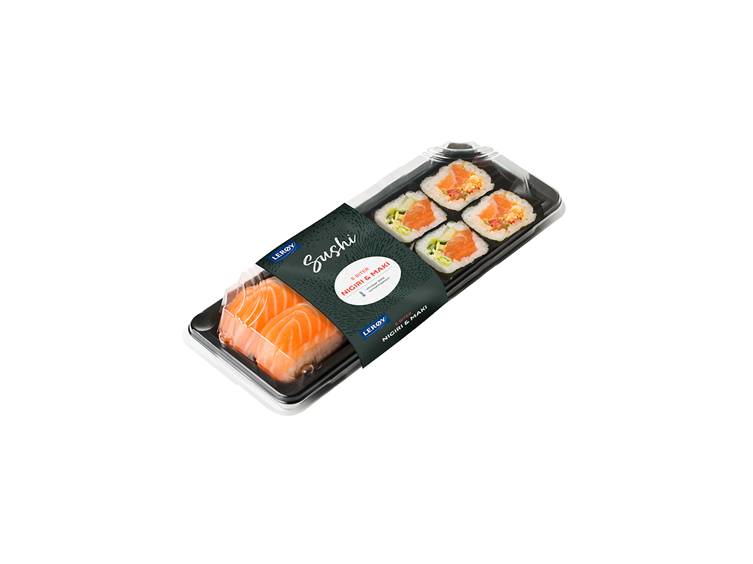 Sushi 8 biter maki og nigiri